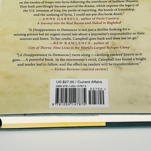 A Disappearance In Damascus, a hardcover book / novel by Deborah Campbell - GUC - Picture 12 of 12